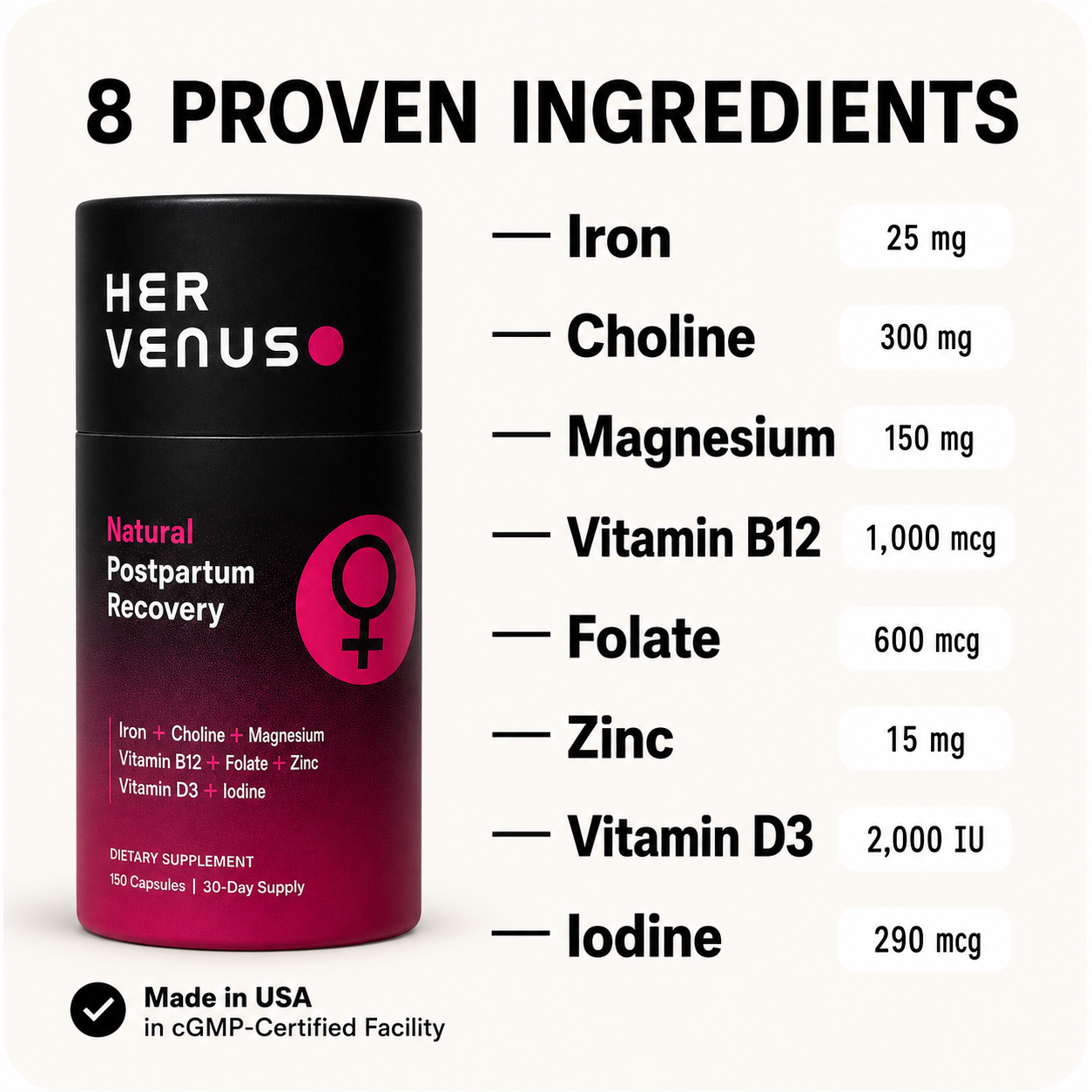 A FORMULA BUILT FOR WHAT POSTPARTUM ACTUALLY DEPLETES